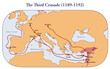 Map of the third crusade route