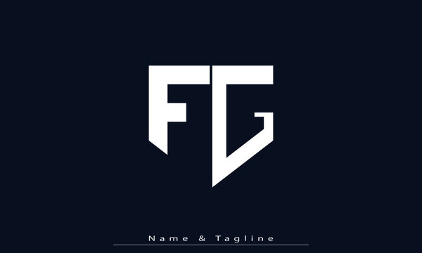 Alphabet letters Initials Monogram logo FG , GF