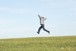 © Alena Malyeuskaya - man jumping in the field