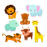 Fototapeta Pokój dzieciecy - Cute animal characters
