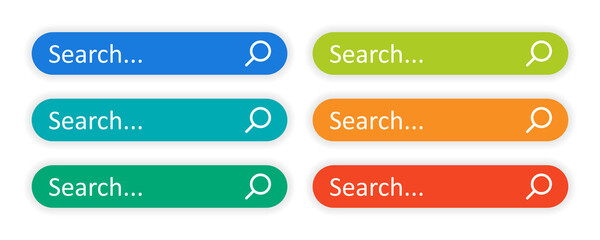 Leinwandbilder - Search bar vector set. Website navigation button symbol illustration.