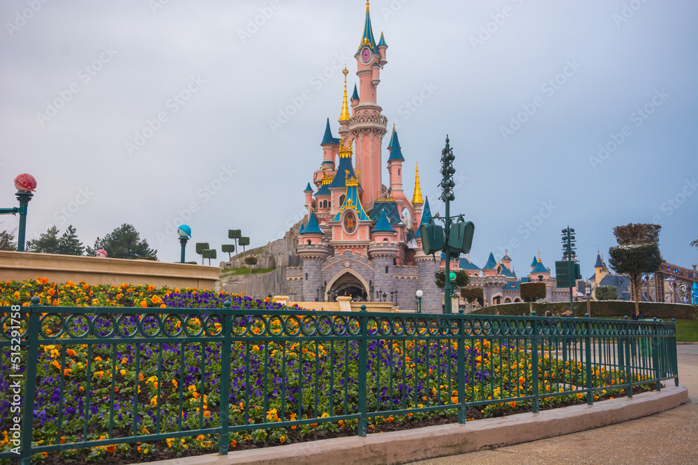 Detail of a building in the Disney park in Paris. Disneyland Detail of a building in the Disney park in Paris. Disneyland
