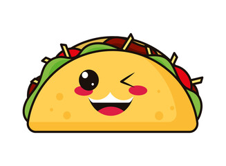 Sticker - kawaii taco icon