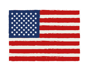 Canvas Print - painted usa flag