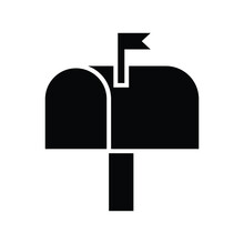 Mailbox Vector Icon Symbol Design