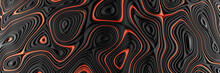 3D Abstract Wavy Lines Background. Abstract Liquid Pattern Modern Background, Dark Fluid Wavy Texture, Voronoi Texture Wallpaper