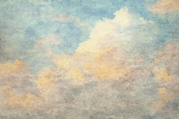 Wall Mural - vintage watercolor clouds