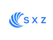 SXZ Flat accounting logo design on white background. SXZ creative initials Growth graph letter logo concept. SXZ business finance logo design.
