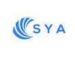 SYA Flat accounting logo design on white background. SYA creative initials Growth graph letter logo concept. SYA business finance logo design.
