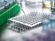 © Connect Images - Pipetting samples from clinical trail into multi well
