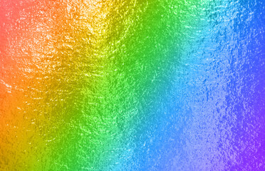 Poster - Multicolored rainbow foil background with uneven texture