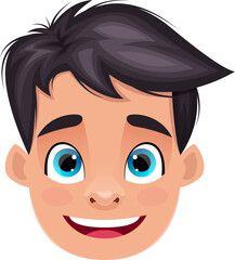 Little kid face expression clipart design illustration