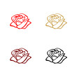 © frog leap - red gold black rose vector