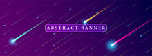 Creative Wide Abstract Banner Created With Simple Geometric Shapes