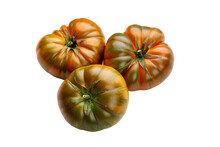 Heirloom Tomato Isolated On White Background. Tomato Clipping Path.