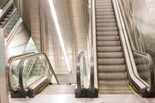 line escalators with metal coating