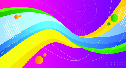 Wall Mural - colorful wave vector background