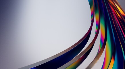 Poster - Abstract line fluid colors backgrounds. Trendy Vibrant Fluid Colors. 3d render