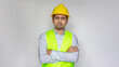 © anut21ng Stock - portrait asian construction man with copy space background