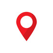 © aiinue - Red location point pin icon, Vector.