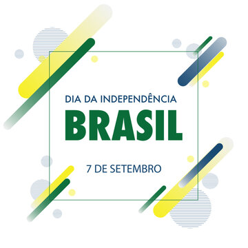 vector illustration. Brazilian national holiday Independence Day of Brazil is celebrated on 7 September. graphic design in symbolic colors business cards, invitations, gift cards, flyers and brochures