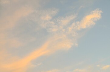 Sticker - Colored Clouds at Sunset , beautiful background digital image