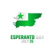 vector graphic of esperanto day good for esperanto day celebration. flat design. flyer design.flat illustration.