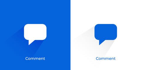 Chat Bubble icon App button. comment UI UX icons.
message mobile app and application icons elements vector