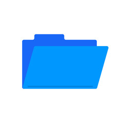 Aufkleber - Open blue folder icon. Vector.