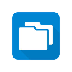 Aufkleber - Modern blue shaded folder box icon. Vector.