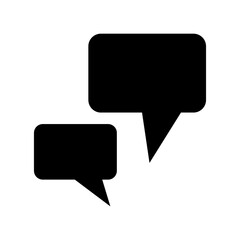 Poster - Discussion silhouette icon. Conversation icon. Vector.