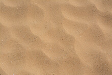Texture Of Sandy Beach As Background, Top View