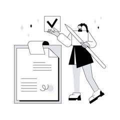 Poster - Terms and conditions abstract concept vector illustration. Legal notice, user terms and conditions, website menu bar, web element, information page, registration process, accept abstract metaphor.