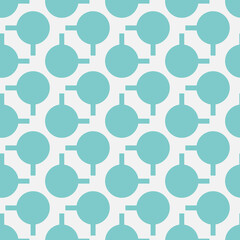 Wall Mural - abstract circle shapes geometric seamless blue pattern.