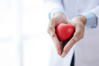 © aksonsat - Close up of doctor holding a red heart. Medical health care and doctor staff service concept.