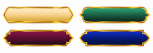 Luxury Golden Arabic Islamic Text Box Title Frame Border Banner Set Multiple Colors For Ramadan And Milad Un Nabi
