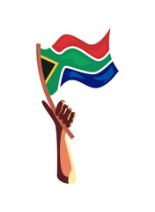 Sticker - flat african flag illustration