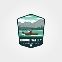 Poster - kobuk valley national park vintage emblem illustration design, united states national park collection design