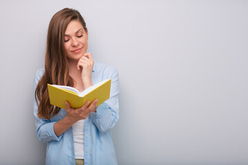 Smiling woman isolated portrait