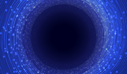 Poster - abstract blue background with circles