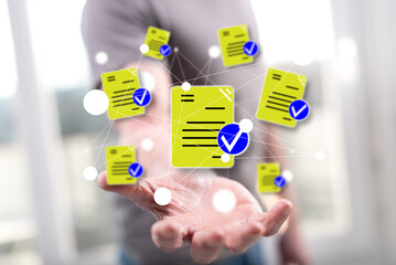 Wall Mural - Concept of document validation