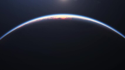 Wall Mural - Planet Earth Sunrise. Day to night transition. Top view