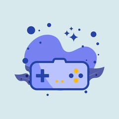 Poster - Joystick flat illustration. Game console sign vector illustration.