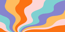 Retro 70s Abstract Background Cover