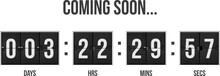 Coming Soon Countdown Timer Vector Illustration
