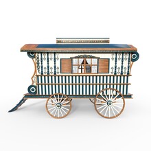 3D-illustration Of A Old Fashioned Waggon Over White