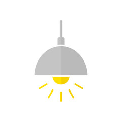 Canvas Print - Lamp vector flat icon