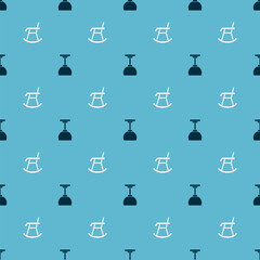 Wall Mural - Set Lamp hanging and Armchair on seamless pattern. Vector