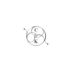 Poster - CK feminine wedding line initial concept with high quality logo design