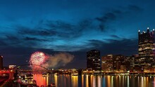Fourth Of July, Pittsburgh PA Fireworks Timelapse, Zambelli Fireworks, 2022 